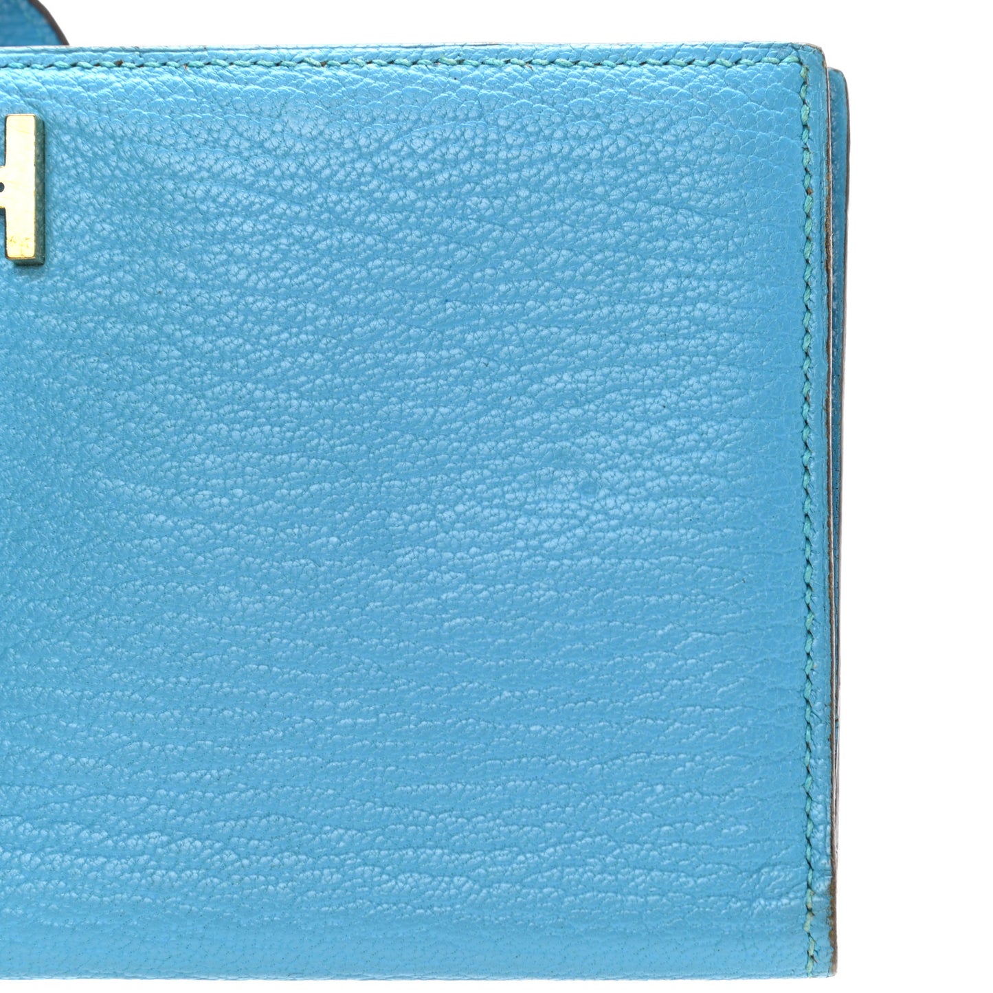 Chevre Mysore Bearn Gusset Wallet Bleu Azteque