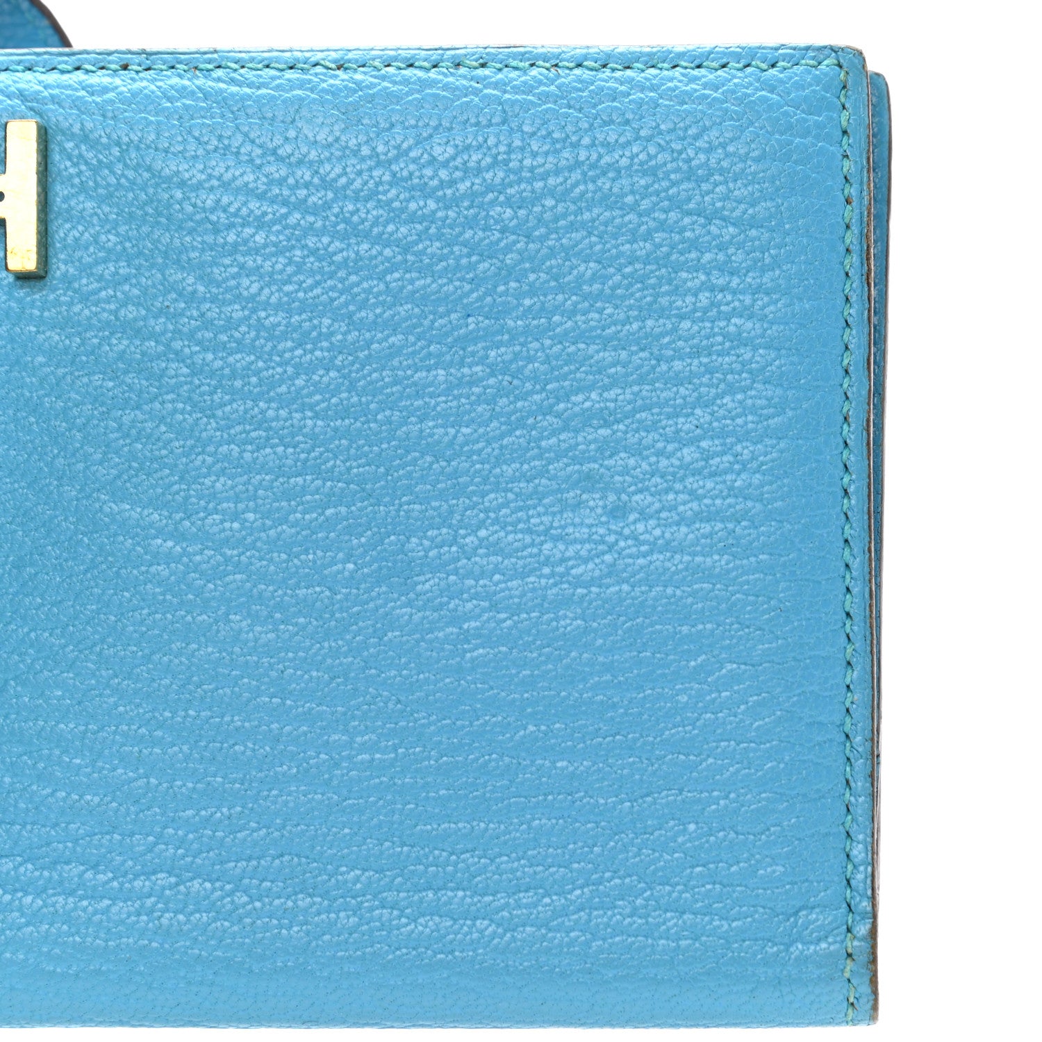 Hermes Chevre Mysore Bearn Gusset Wallet Bleu Azteque 13 of 13