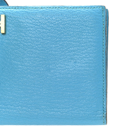 Hermes Chevre Mysore Bearn Gusset Wallet Bleu Azteque 13 of 13