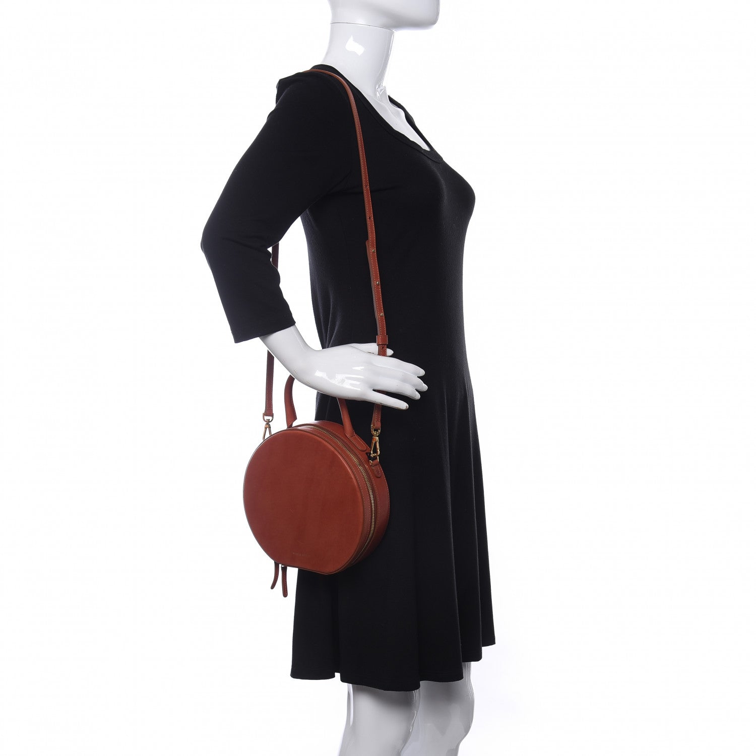 Mansur Gavriel Calfskin Circle Bag Brandy 2 of 9