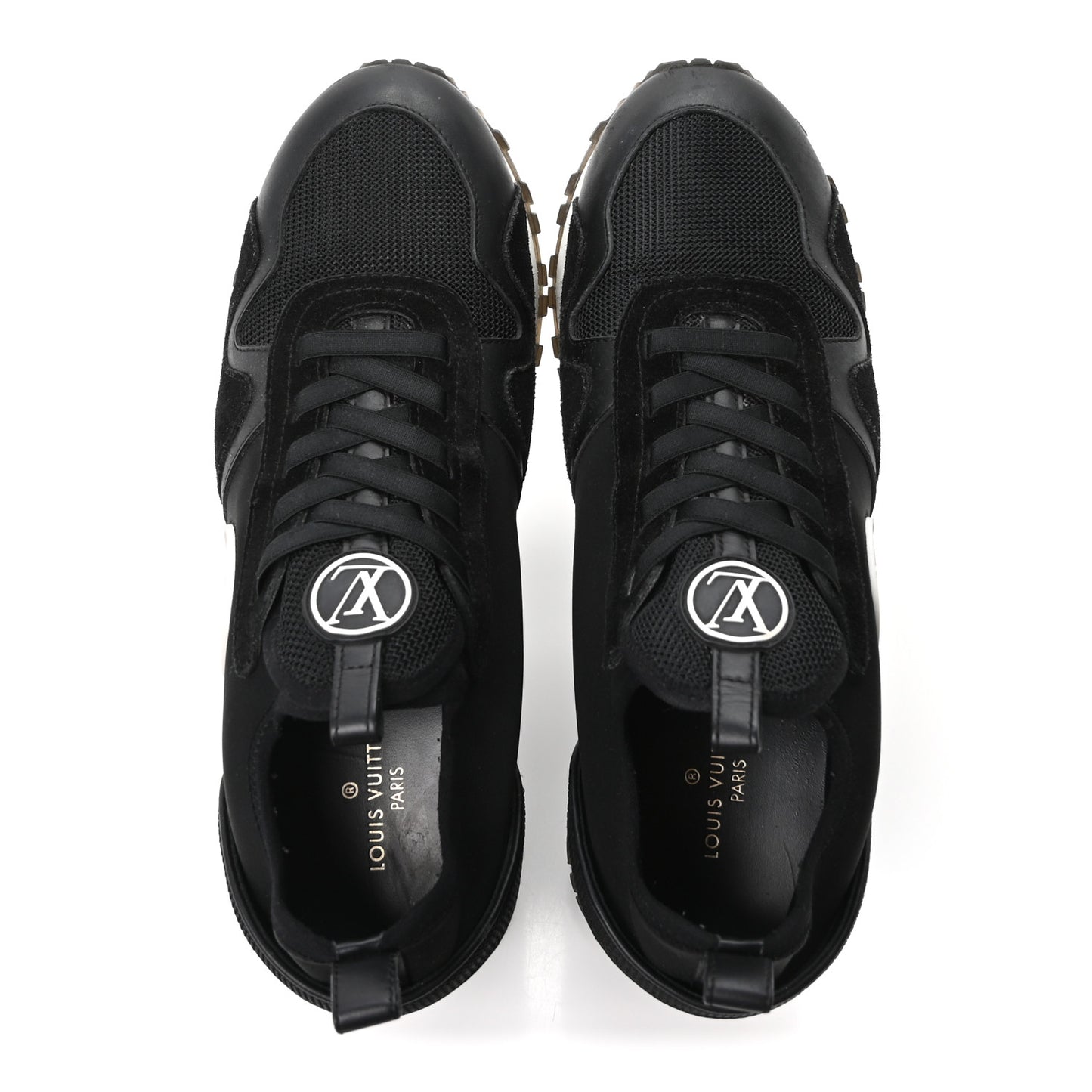 Calfskin Run Away Sneakers 38.5 Black