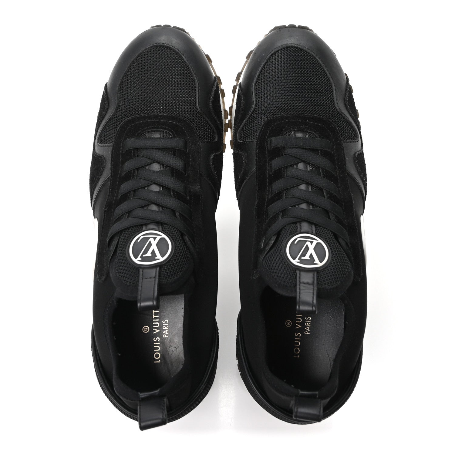 Louis Vuitton Calfskin Run Away Sneakers 38.5 Black 2 of 9