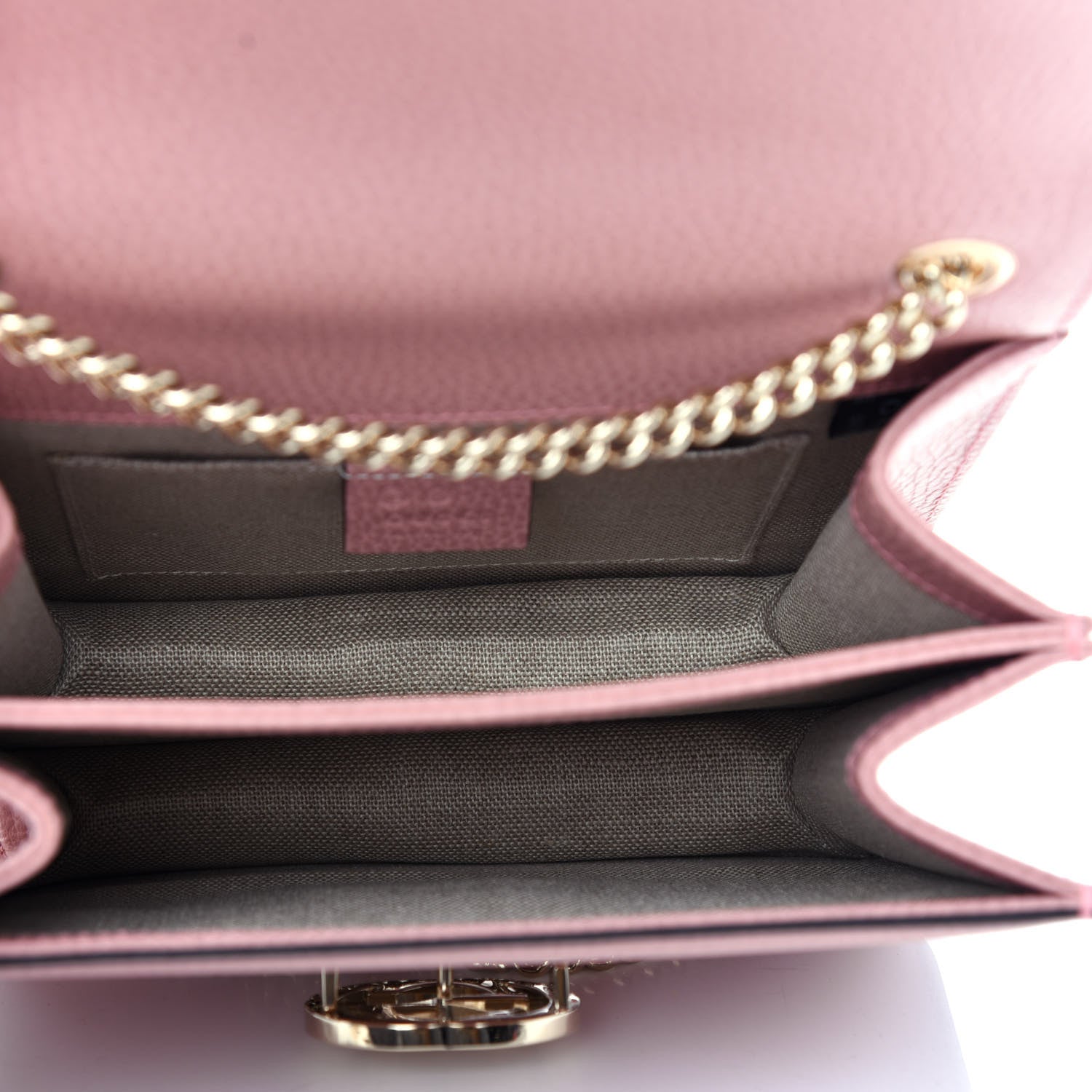 Gucci Dollar Calfskin Small Interlocking G Shoulder Bag Soft Pink 5 of 10