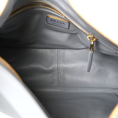Prada Soft Calfskin Medium Aimee Shoulder Bag Opaline 5 of 10