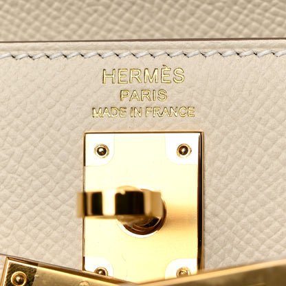 Hermes Epsom Kelly Sellier 25 Craie 6 of 11