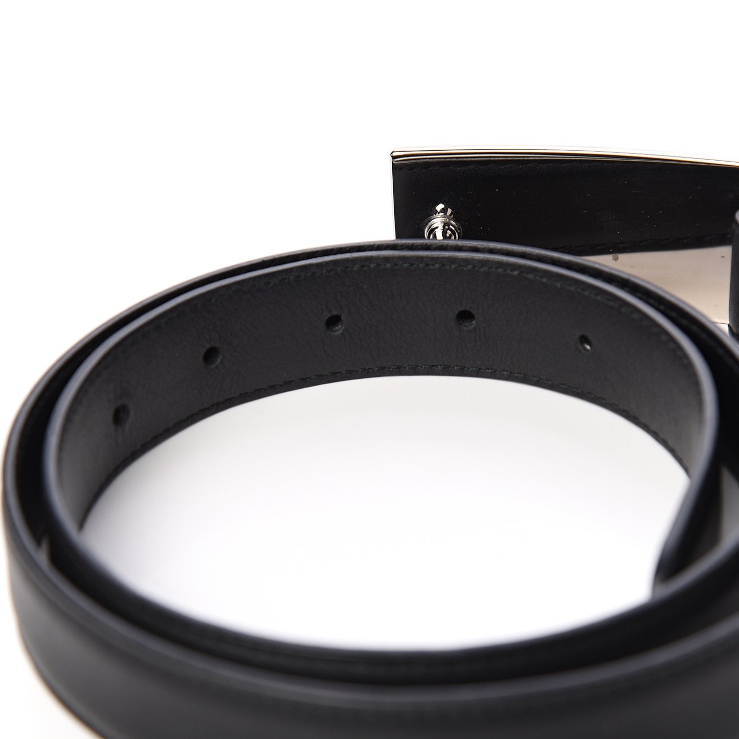 Calfskin Horsebit Crystal Belt 80 32 Black