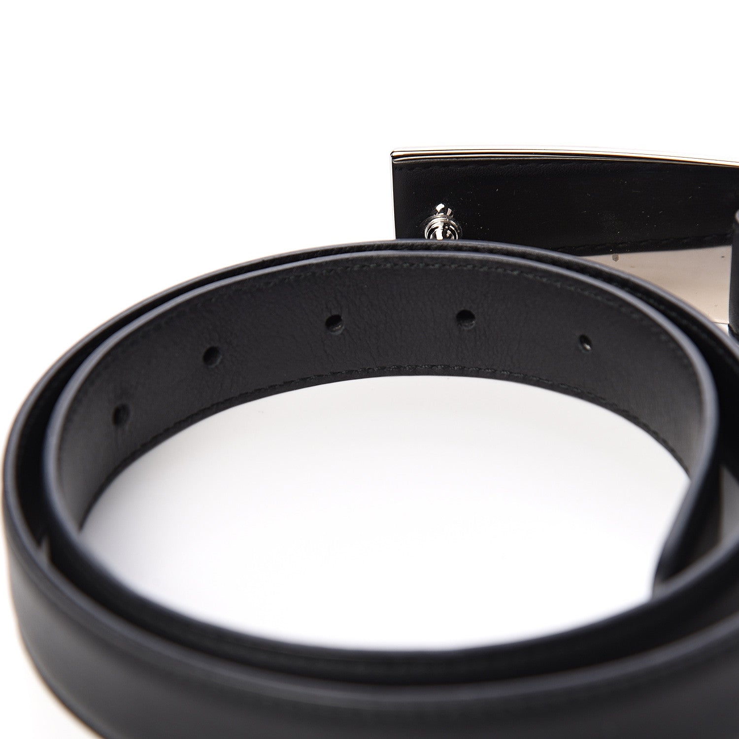 Gucci Calfskin Horsebit Crystal Belt 80 32 Black 3 of 5
