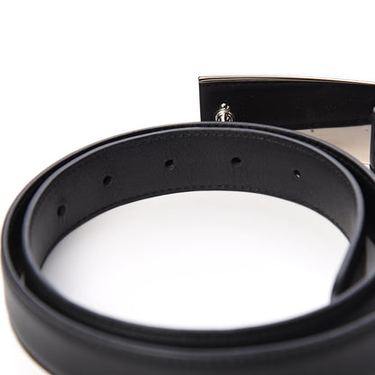 Gucci Calfskin Horsebit Crystal Belt 80 32 Black 3 of 5