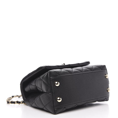 Chanel Caviar Quilted Extra Mini Coco Handle Flap Black 4 of 11