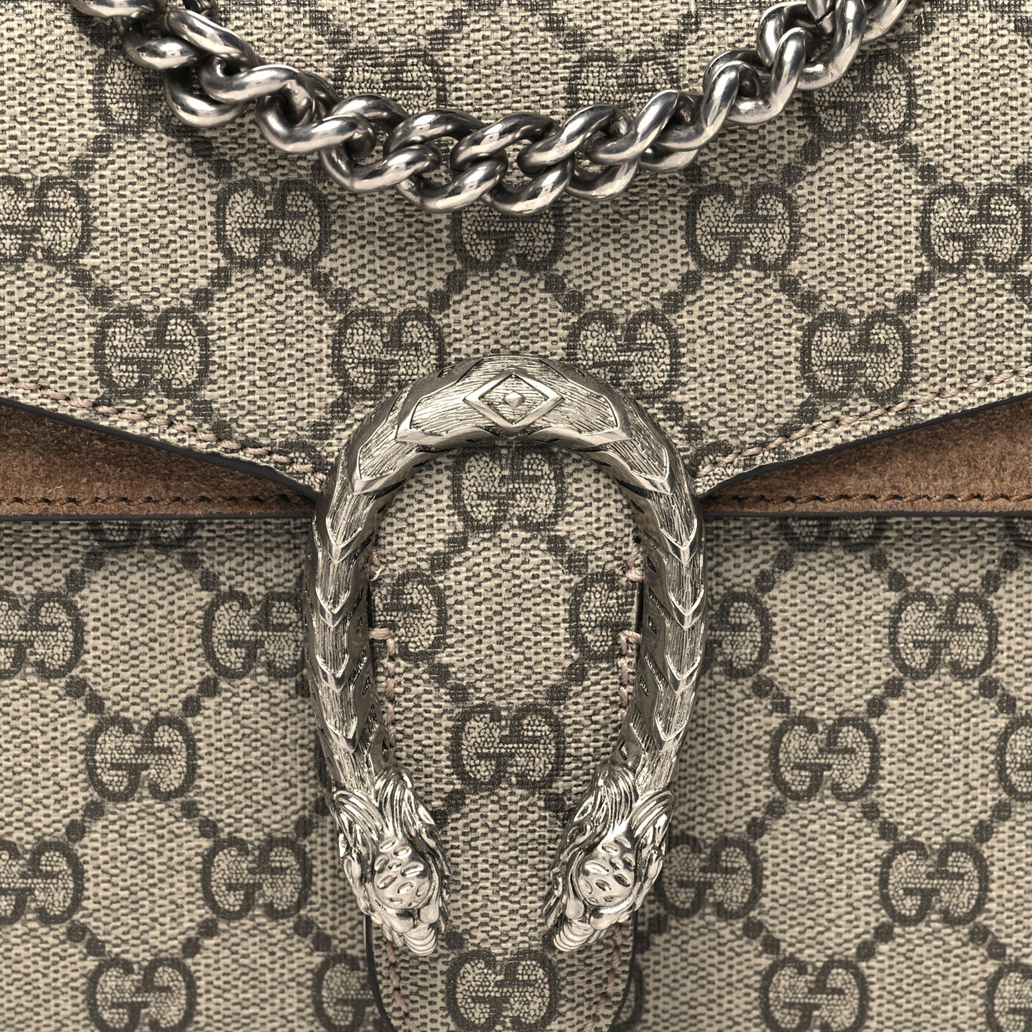 GG Supreme Monogram Mini Dionysus Shoulder Bag Taupe