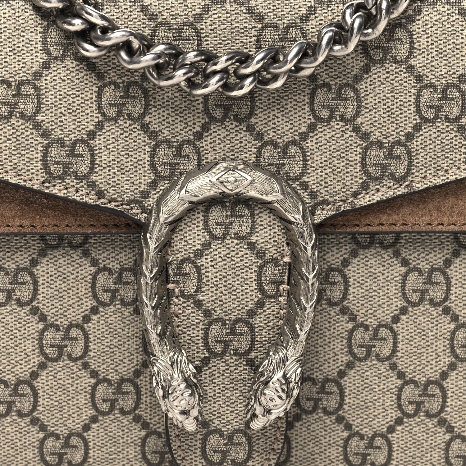 Gucci GG Supreme Monogram Mini Dionysus Shoulder Bag Taupe 8 of 12