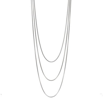 David Yurman Sterling Silver 14K Yellow Gold 1.7mm Box Chain Necklace 72" 1 of 4
