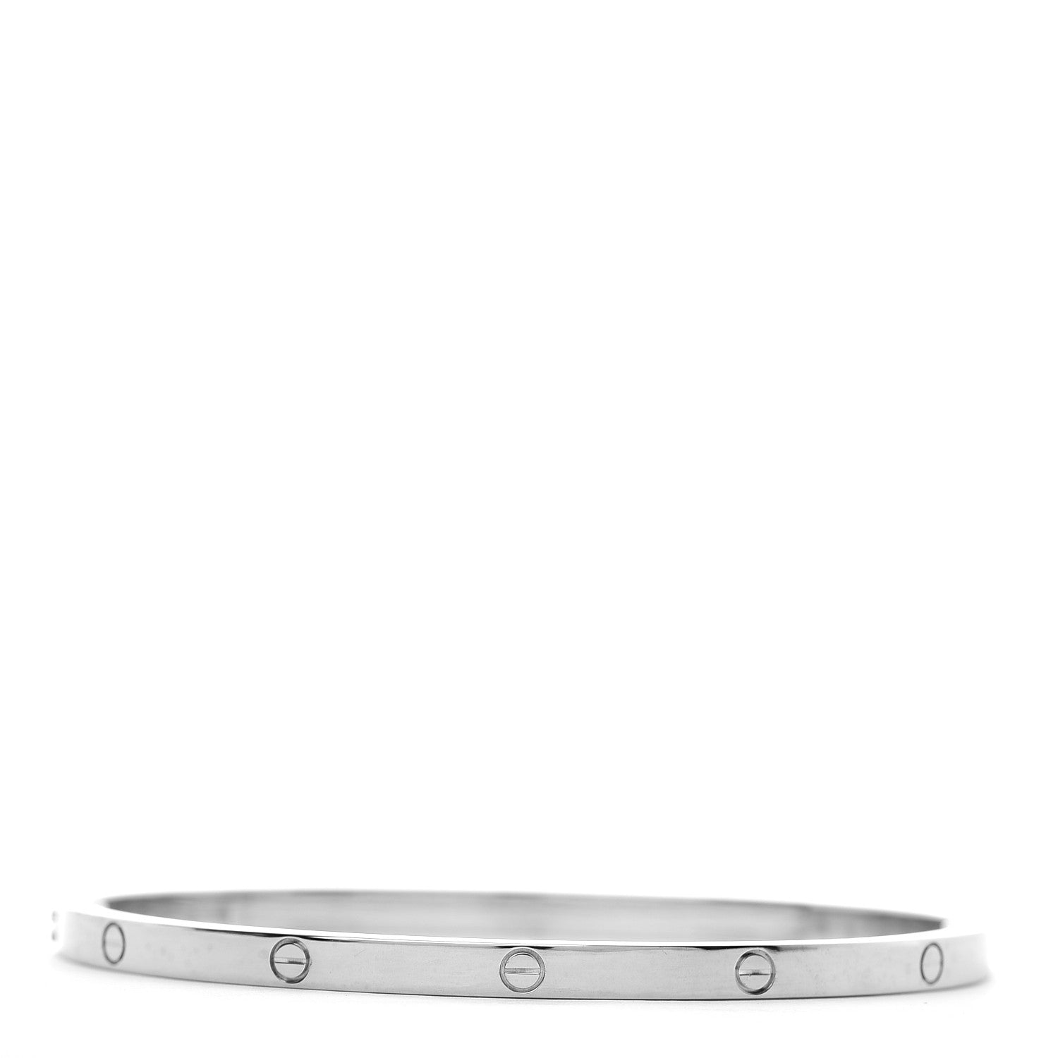 Cartier 18K White Gold Small LOVE Bracelet 18 3 of 4
