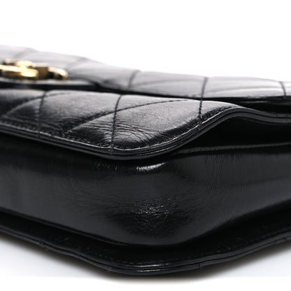 Chanel Glazed Calfskin Quilted Medium Perfect Edge Flap Black 10 of 10