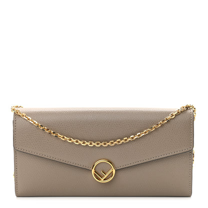 Fendi Vitello Cruise F is Fendi Continental Envelope Wallet on Chain Tortora 1 of 12