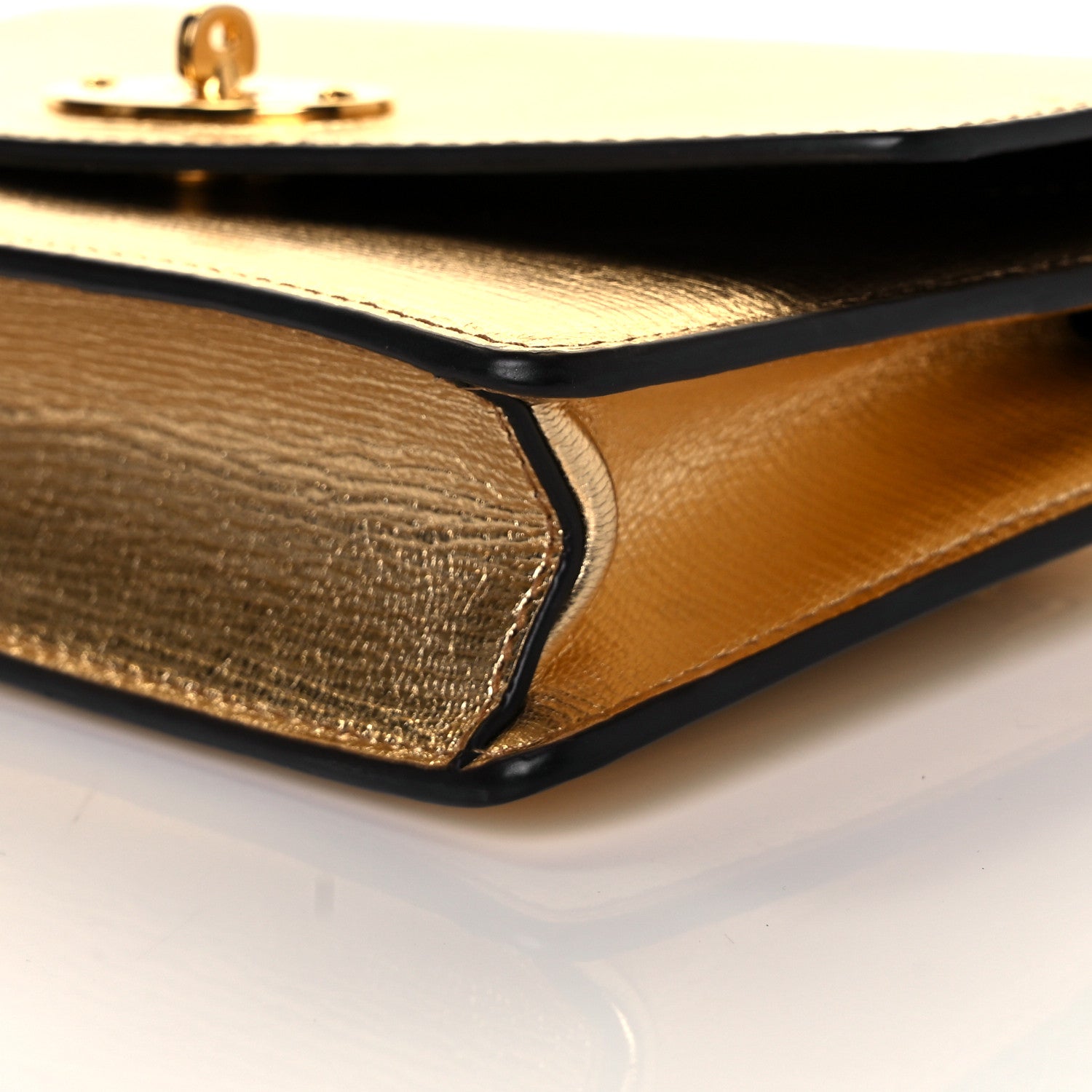 Mulberry Metallic Classic Grain Calfskin Small Darley Gold 7 of 9