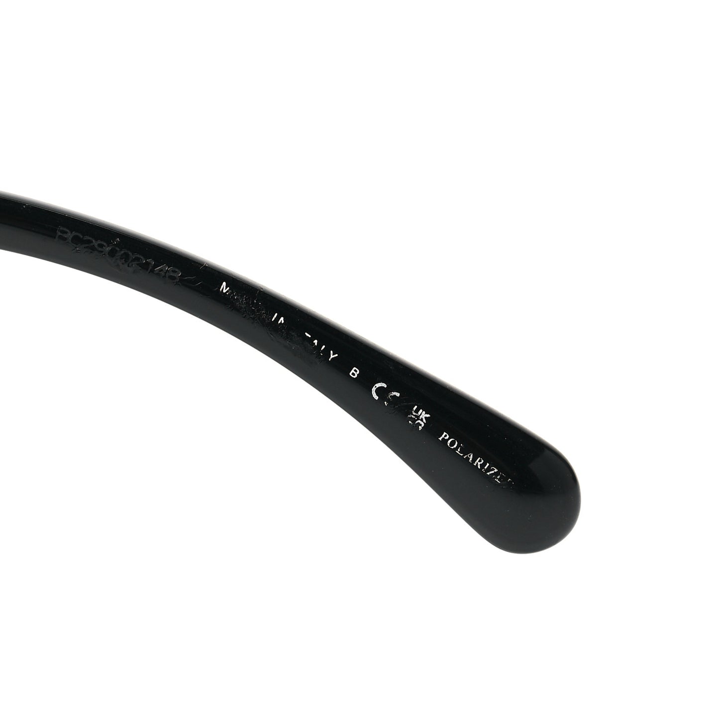 Acetate Strass Polarized Square Sunglasses 5422-B-A Black