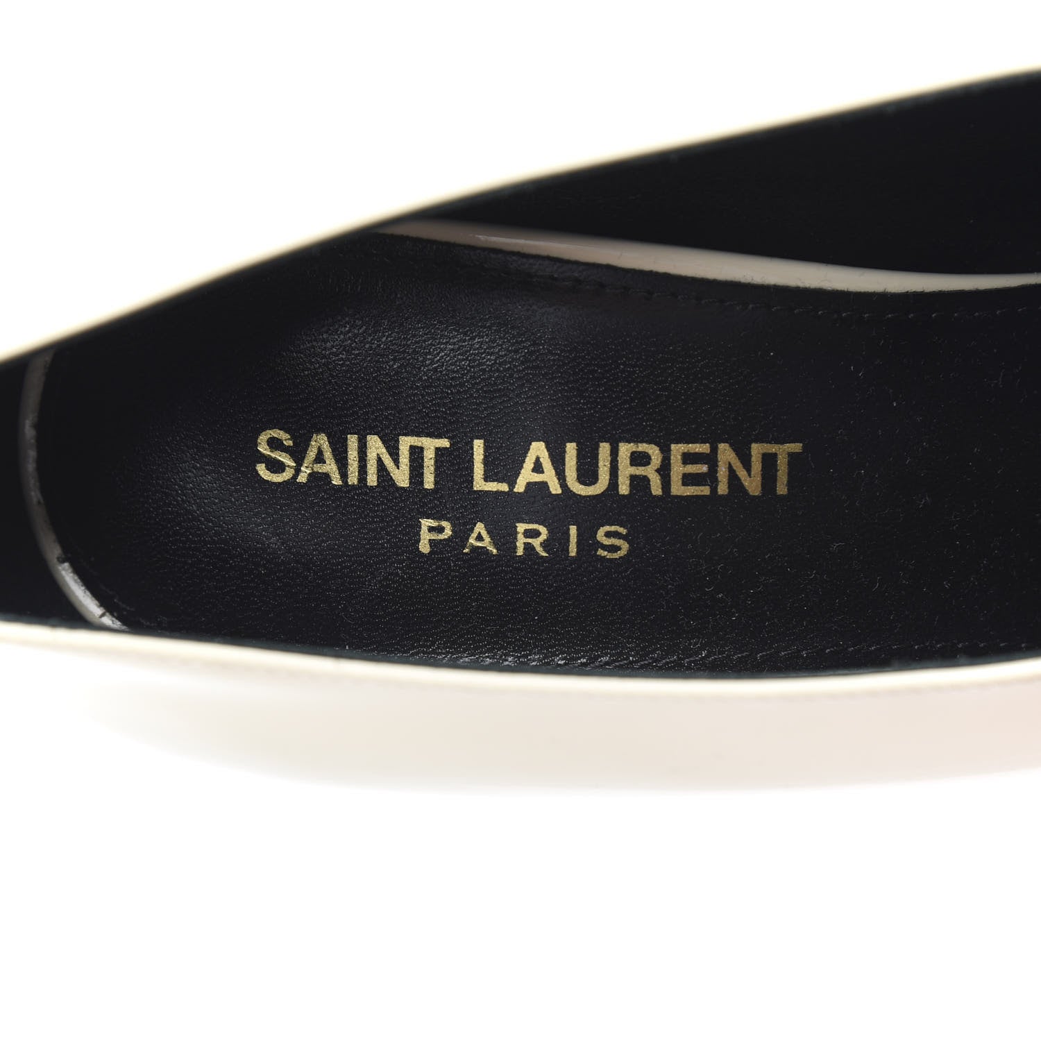 Saint Laurent Patent Calfskin Teddy High Vamp 105 Pumps 36.5 Porcellana 7 of 9