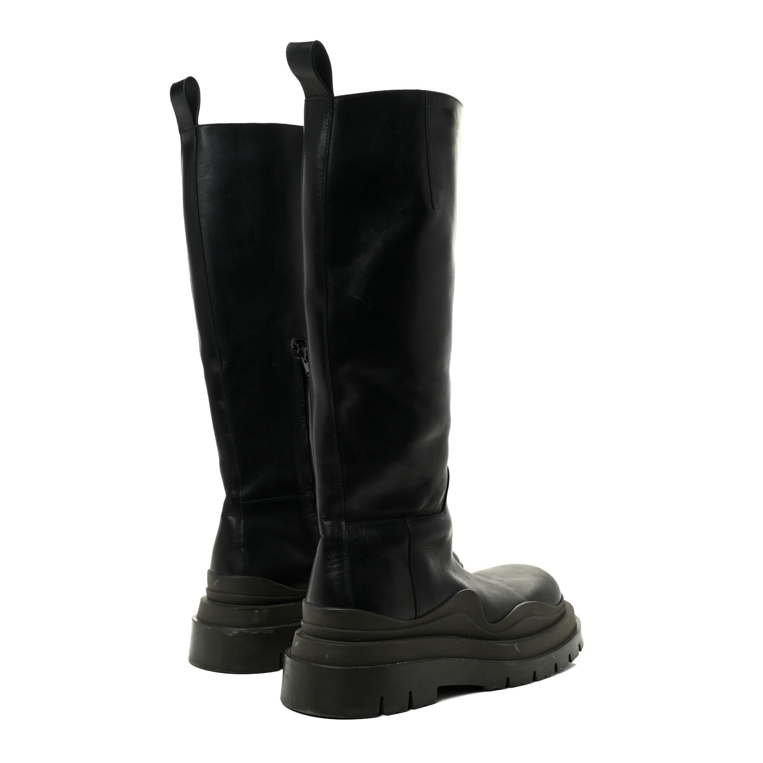 Bottega Veneta Calfskin The Tire High Boots 41 Black Camping 4 of 19