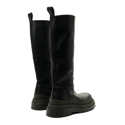 Bottega Veneta Calfskin The Tire High Boots 41 Black Camping 4 of 19