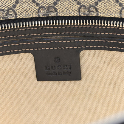 Gucci GG Supreme Monogram Medium Zippered Shopping Tote Navy 6 of 11