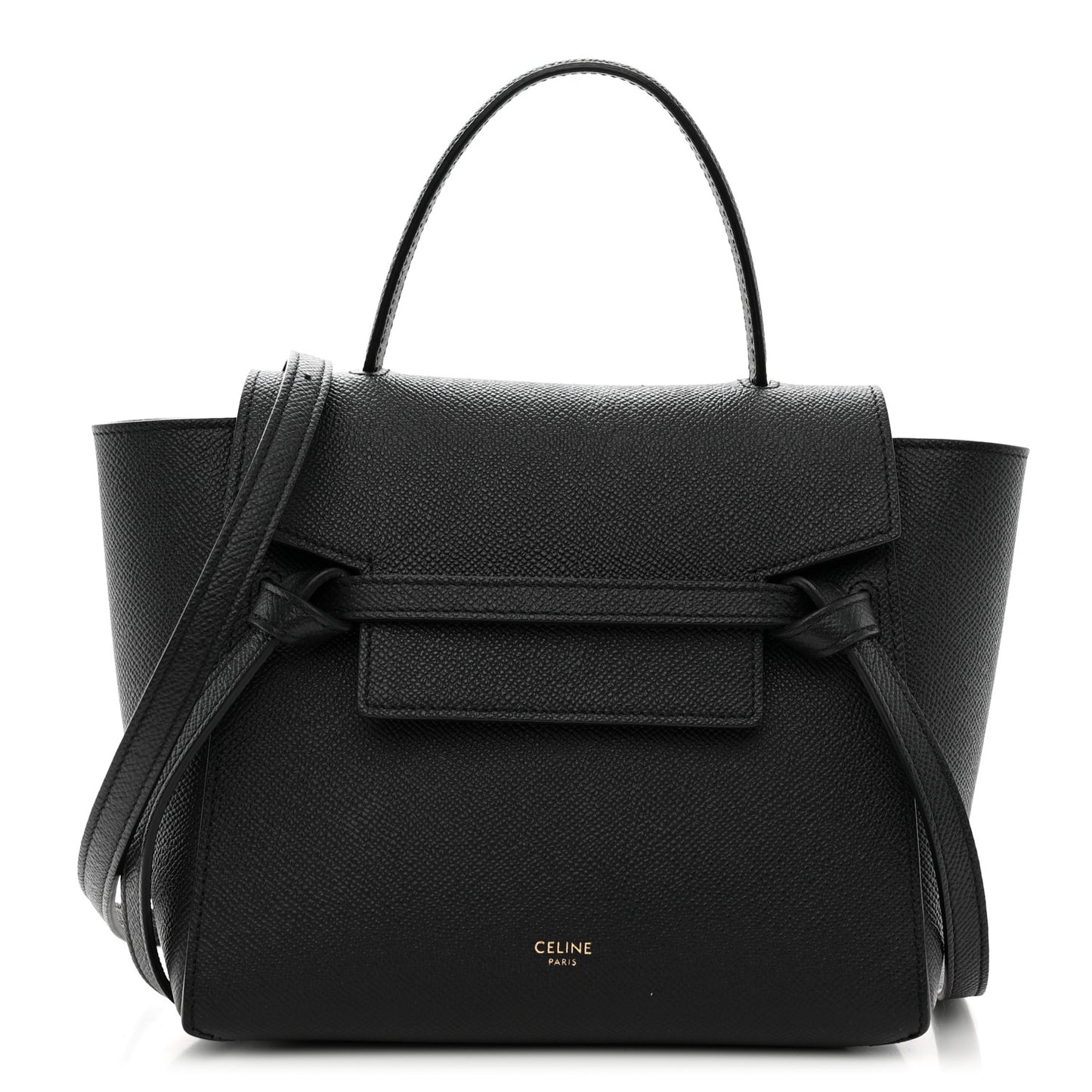 Grained Calfskin Nano Belt Bag Black
