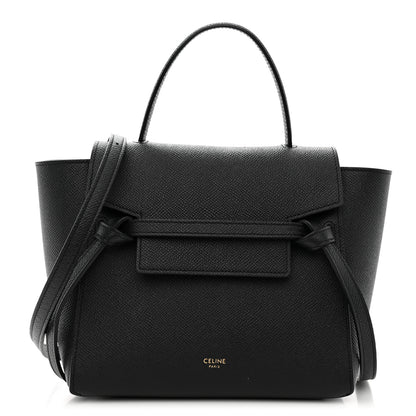 Celine Grained Calfskin Nano Belt Bag Black 1 of 10