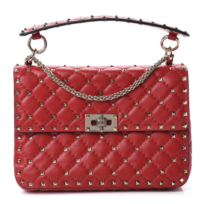 Valentino Garavani Nappa Medium Rockstud Spike Shoulder Bag Rosso Valentino 1 of 9