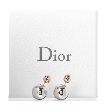 Christian Dior Mise En Dior Tribal Earrings Silver Gold 5 of 5
