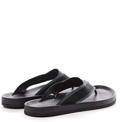 Louis Vuitton Taiga Mens Thong Sandals 10.5 Navy 4 of 8