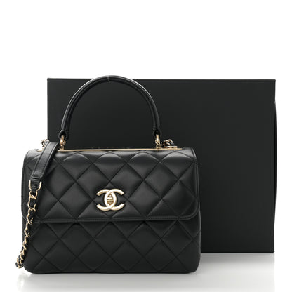 Chanel Lambskin Quilted Small Trendy CC Dual Handle Flap Bag Black 12 of 12