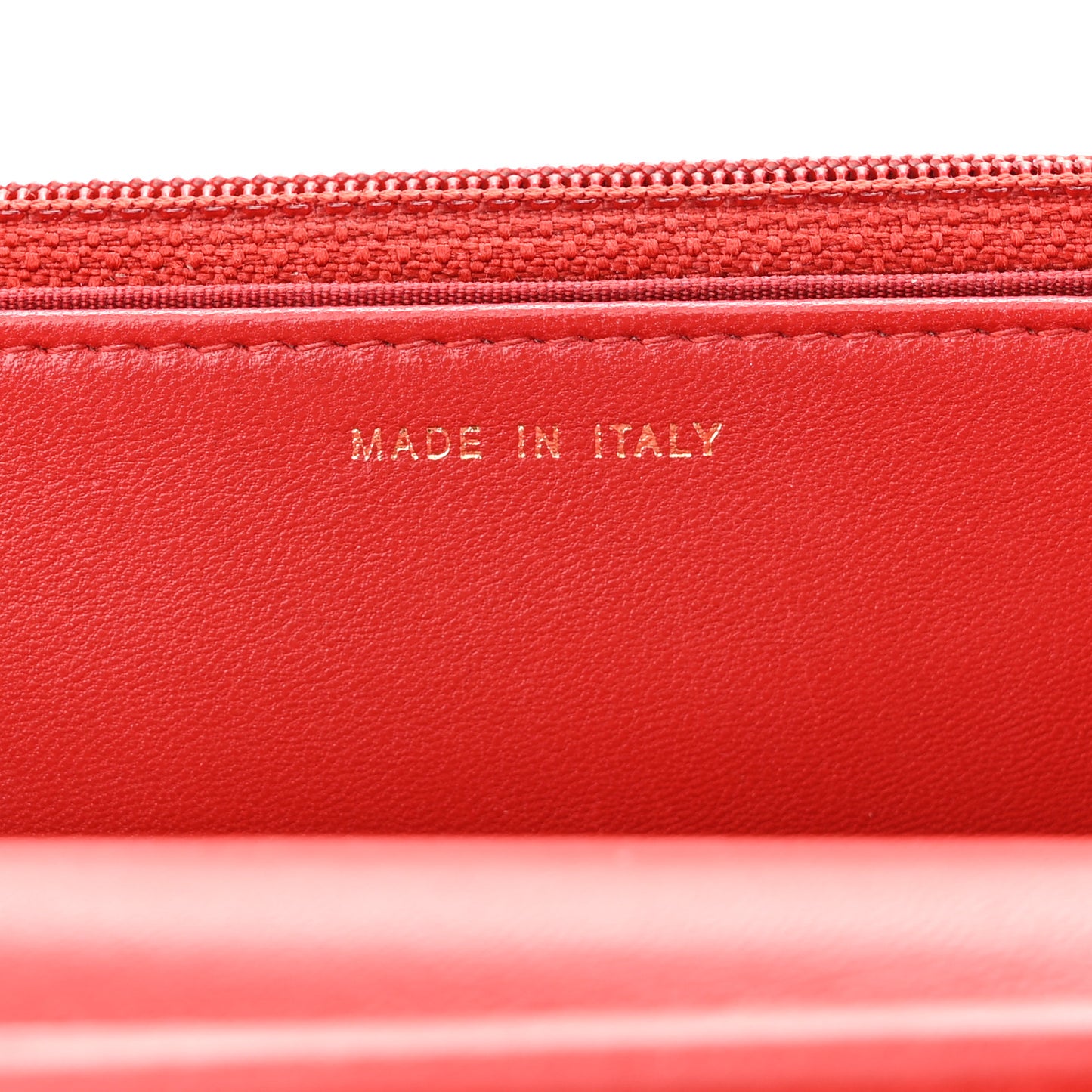 Lambskin Quilted Boy Wallet On Chain WOC Red