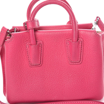 MCM Grained Calfskin X-Mini Milla Tote Beetroot Pink 13 of 14