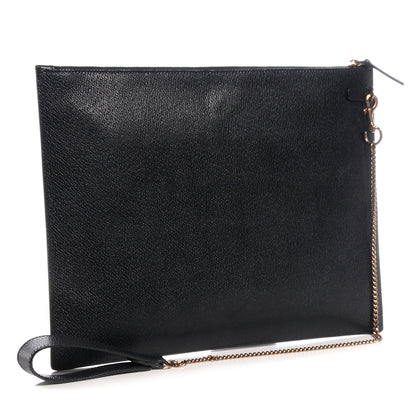 Gucci Leather Portfolio with Chain Black 3 of 7