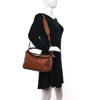 Loewe Calfskin Medium Puzzle Bag Tan 3 of 9