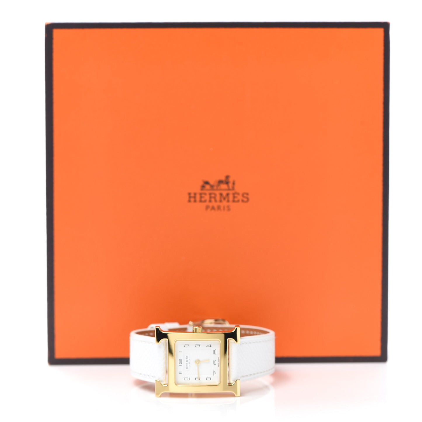 Stainless Steel Epsom 21mm Heure H Hour Quartz Watch Blanc
