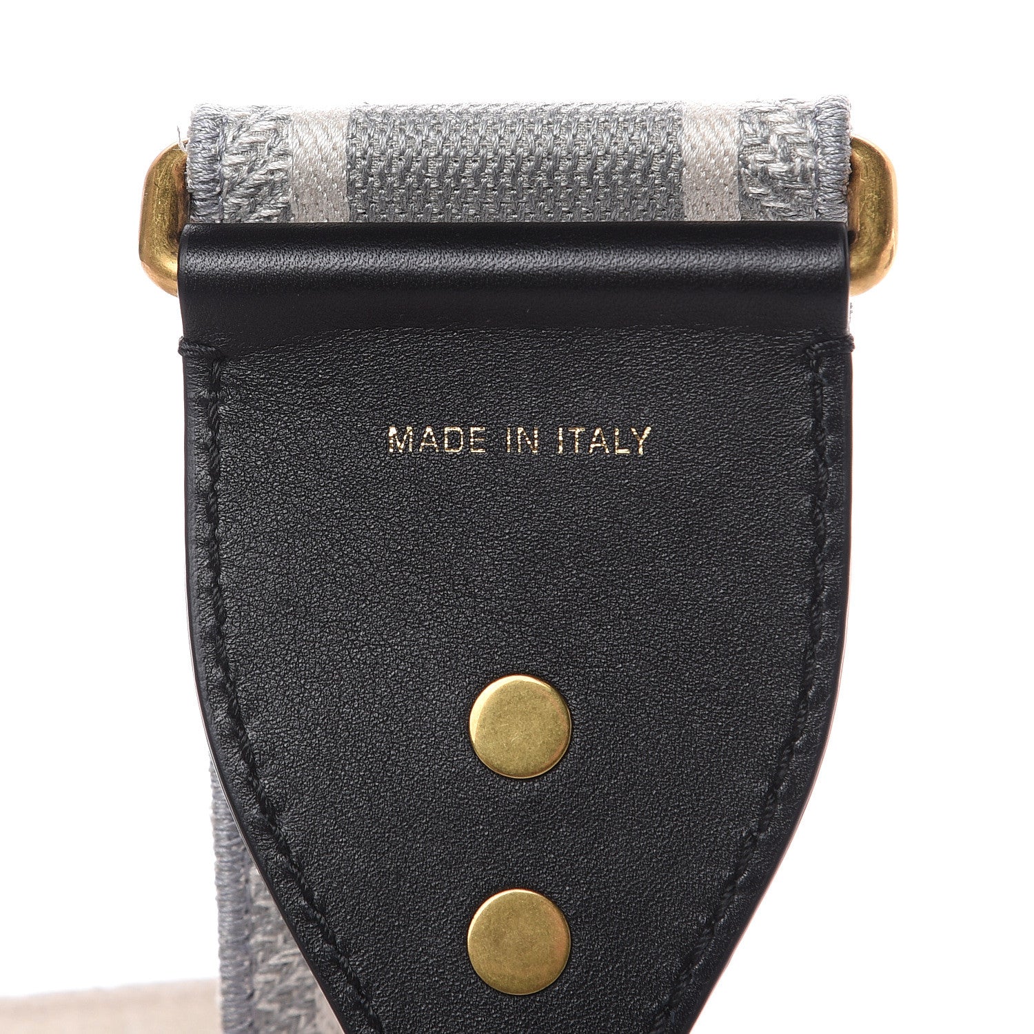 Christian Dior Canvas Embroidered Shoulder Strap Grey 3 of 5