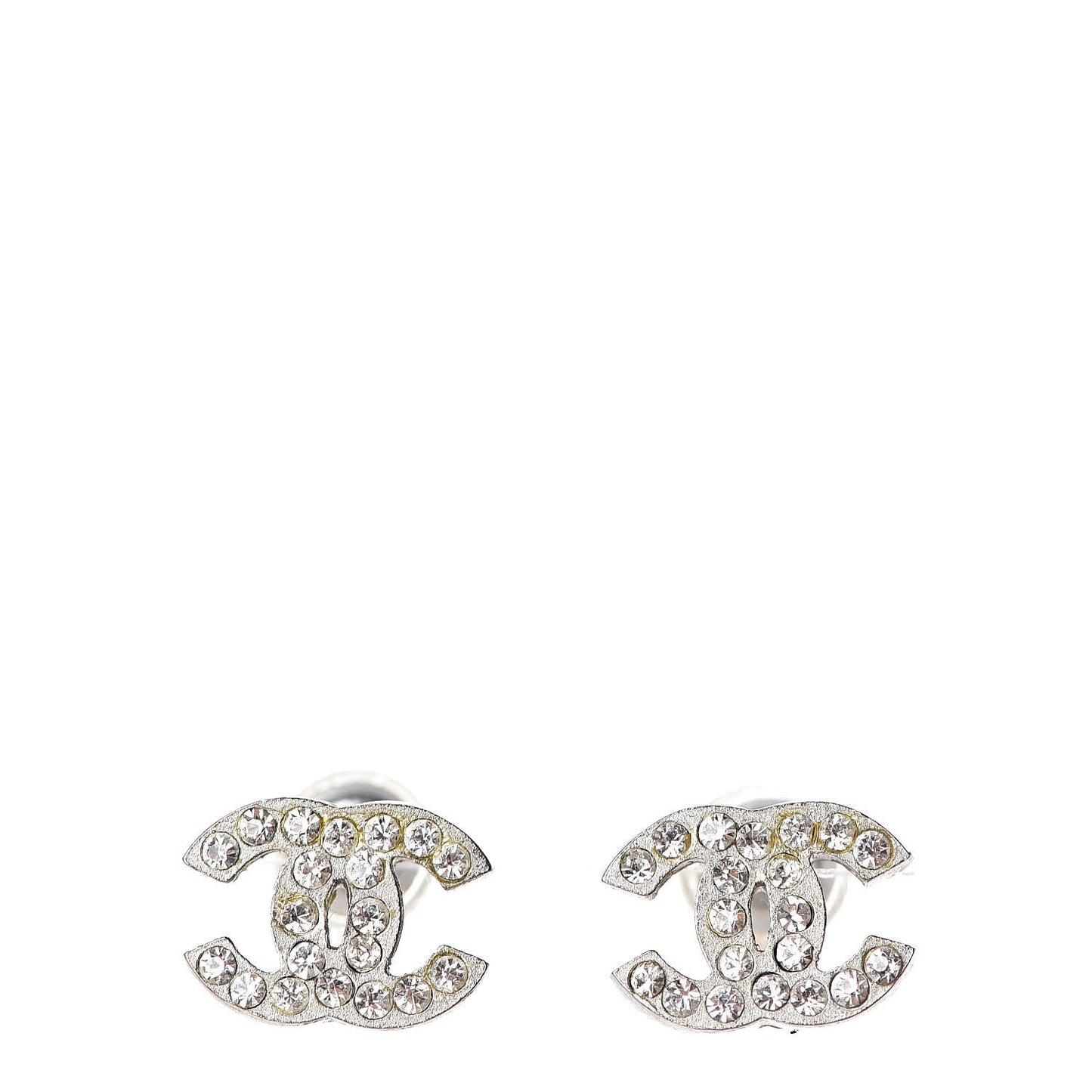 Crystal Mini Timeless CC Earrings Silver
