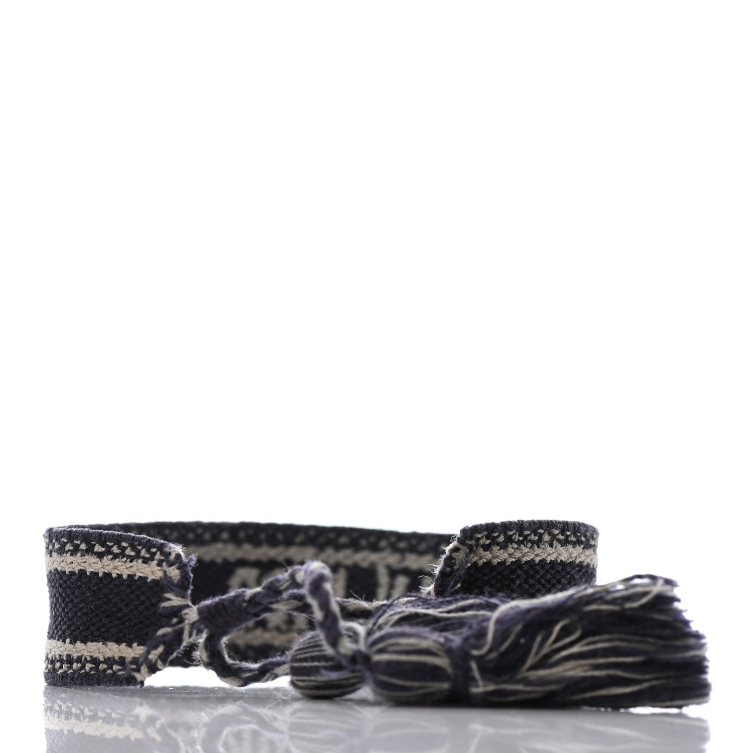Christian Dior Woven Cotton J'Adior Friendship Bracelet Navy 3 of 4