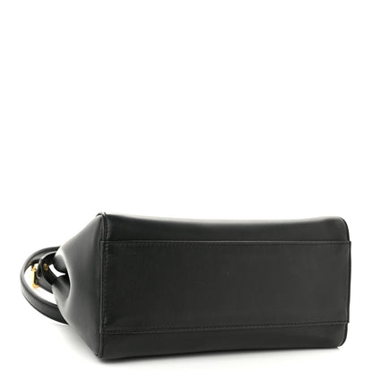 Fendi Nappa Stacked Bar Mini Peekaboo Iconic Satchel Black 4 of 10