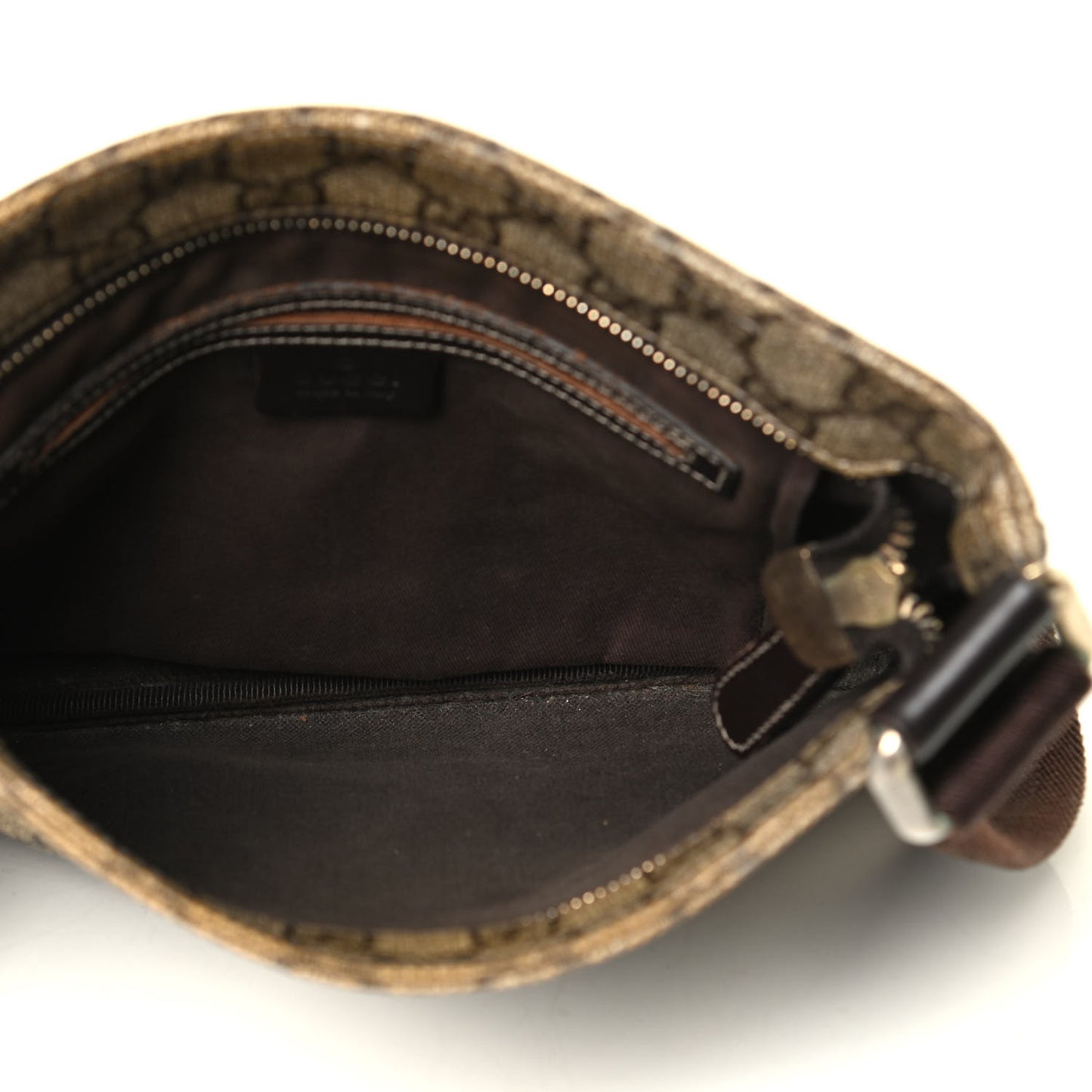 GG Plus Monogram Small Flat Messenger Bag Dark Brown