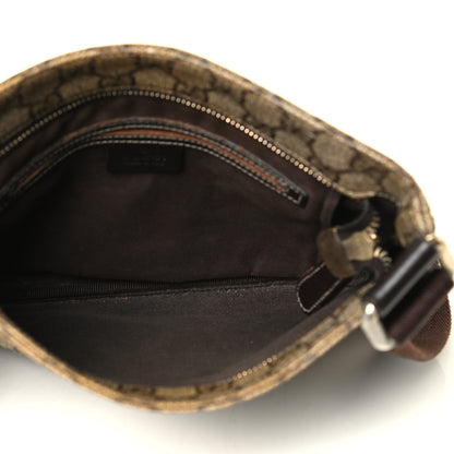 Gucci GG Plus Monogram Small Flat Messenger Bag Dark Brown 4 of 5