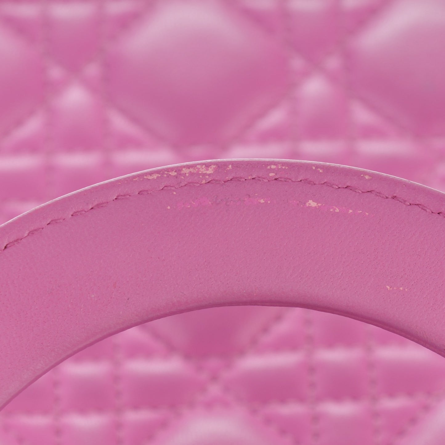 Lambskin Cannage Large Lady Dior Pink