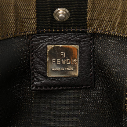 Fendi Fabric Pequin 1925 Shopping Tote Tobacco 6 of 9