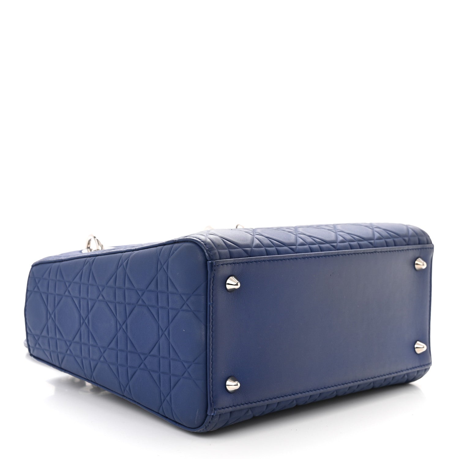 Christian Dior Ultra Matte Calfskin Cannage Medium Lady Dior Blue 4 of 11