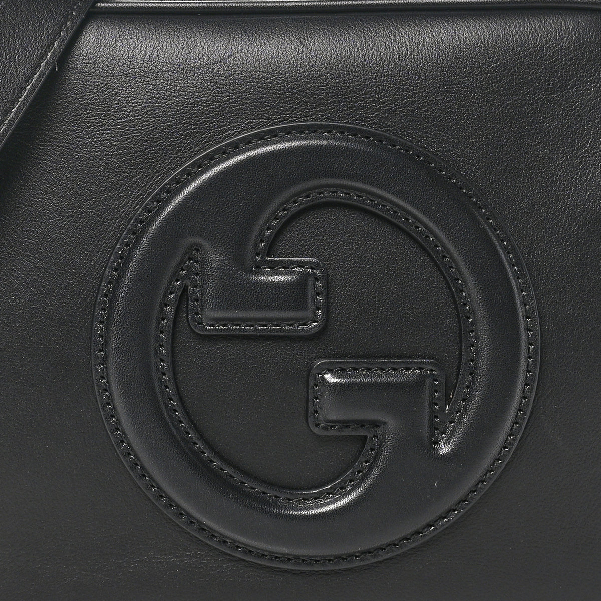 Gucci Sakai Be Green Calfskin Diagonal Stitched Small Blondie Shoulder Bag Black 24 of 28