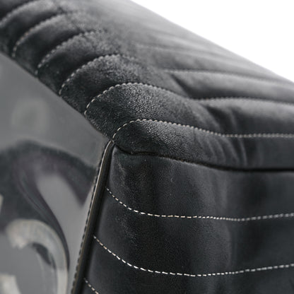 Chanel Lambskin Vertical Quilted Large Mademoiselle Tote Black 12 of 20