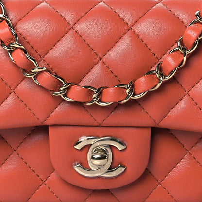 Chanel Lambskin Quilted Mini Rectangular Flap Brown 7 of 9