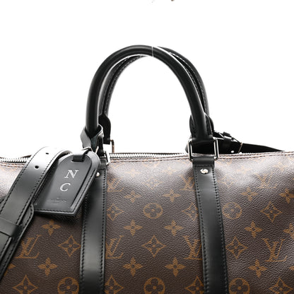 Louis Vuitton Monogram Macassar Keepall Bandouliere 45 7 of 13
