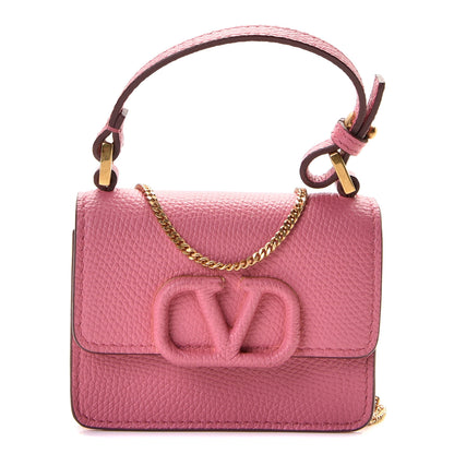 Valentino Garavani Grainy Calfskin Mini VSling Shoulder Bag Flamingo Pink 1 of 9